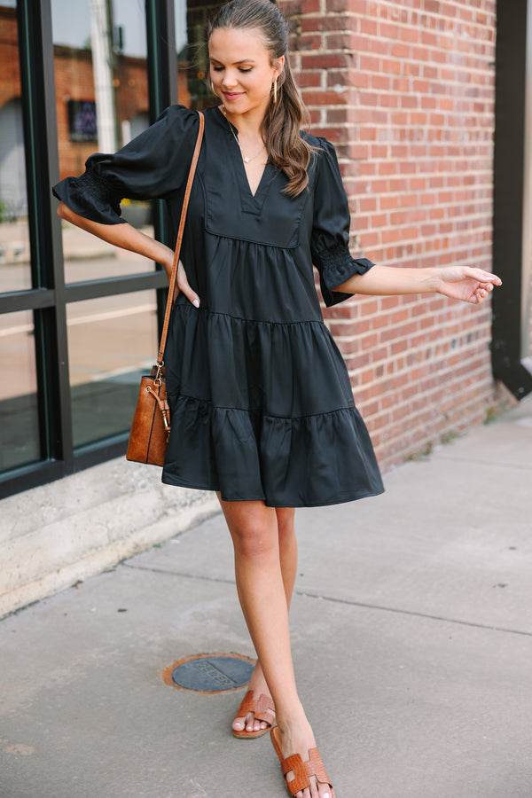 Pep In Your Step Black Tiered Babydoll Dress – Shop the Mint Pep In Your Step Black Tiered Babydoll Dress – Shop the Mint