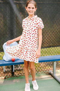 Girls: Teachers Pet Red Apple Print Dress