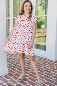 Girls: Teachers Pet Red Apple Print Dress