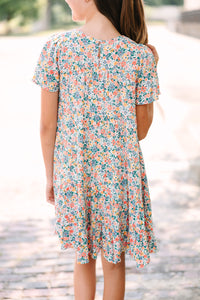 Girls: It's All The Joy White Ditsy Floral Dress