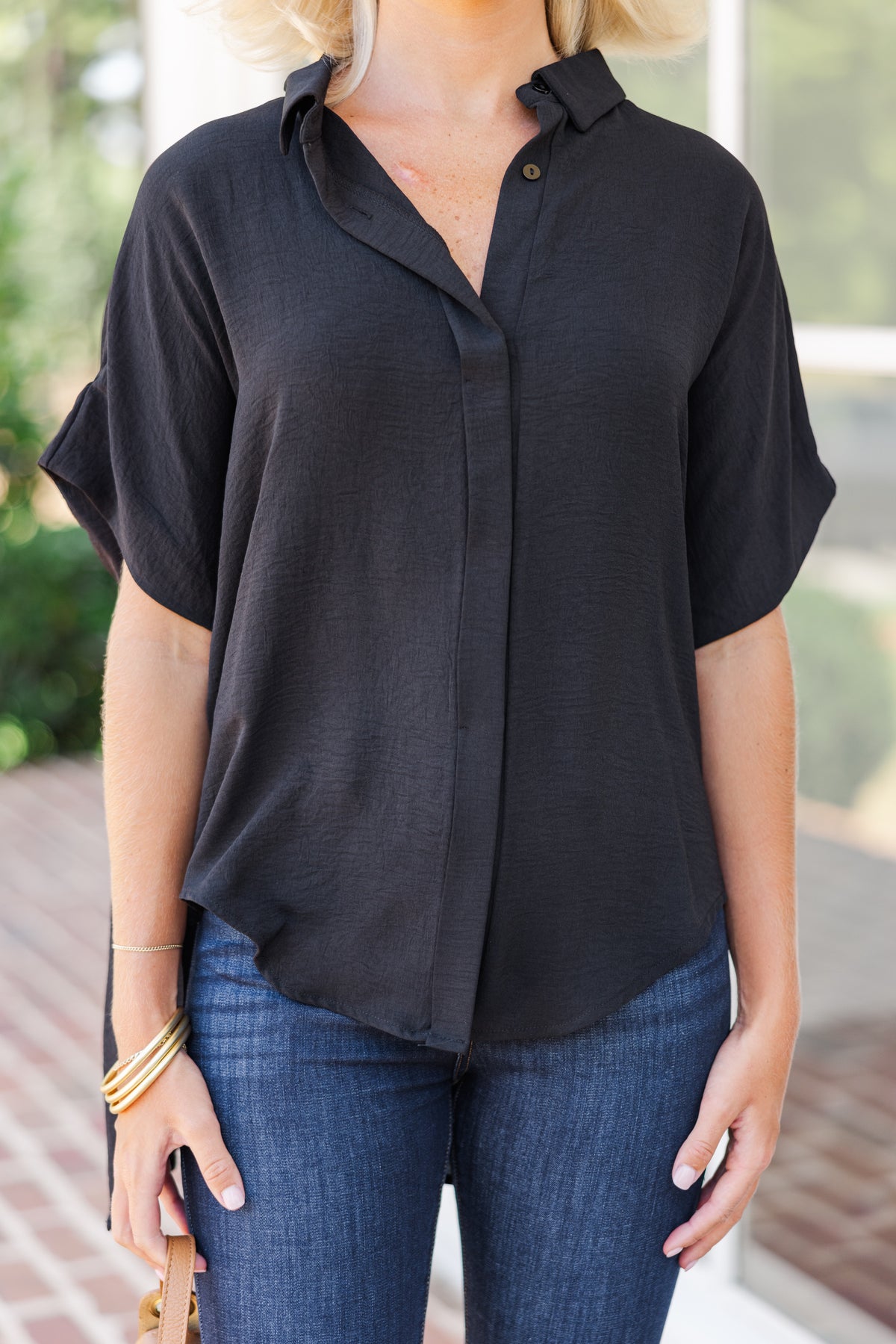 don't think twice knit top | black