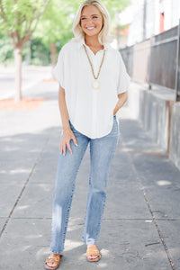 basic tops, white tops, button down tops, shop the mint