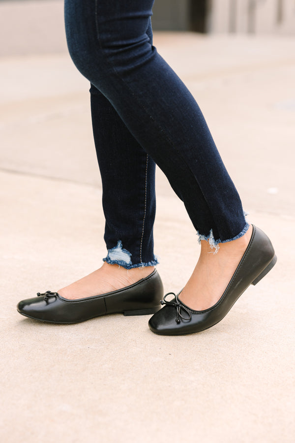Pep In Your Step Black Ballet Flats