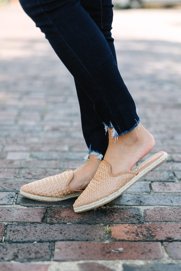 Looking For Fun Camel Brown Mules