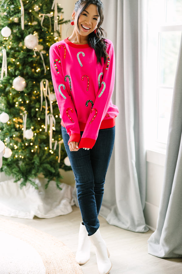 Candy Apple Distressed Sweater main image 1