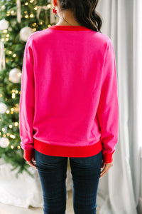 Candy Cane Craze Hot Pink Sweater