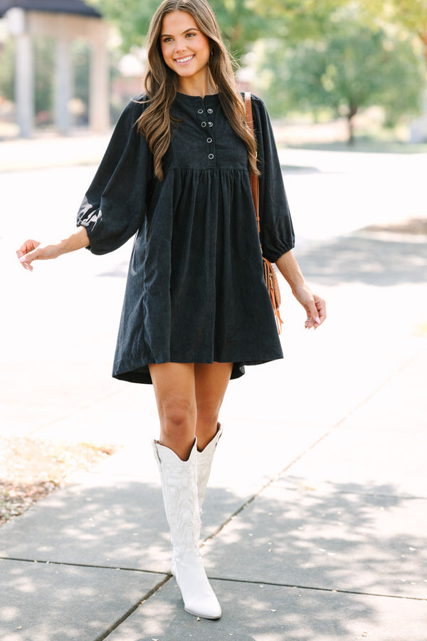 grey corduroy dress NUMU Corduroy Jumper Dress Charcoal