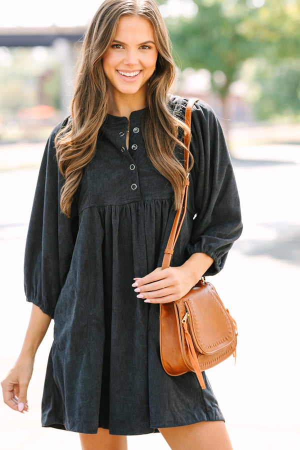 grey corduroy dress Chocolate Corduroy Dress