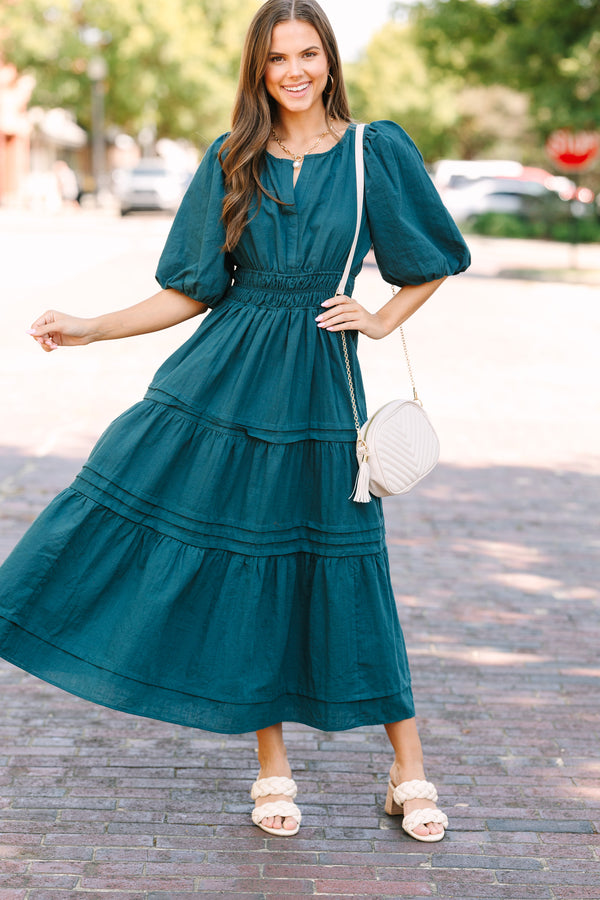 It's All For You Teal Green Tiered Midi Dress Shop the Mint It's All For You Teal Green Tiered Midi Dress Shop the Mint