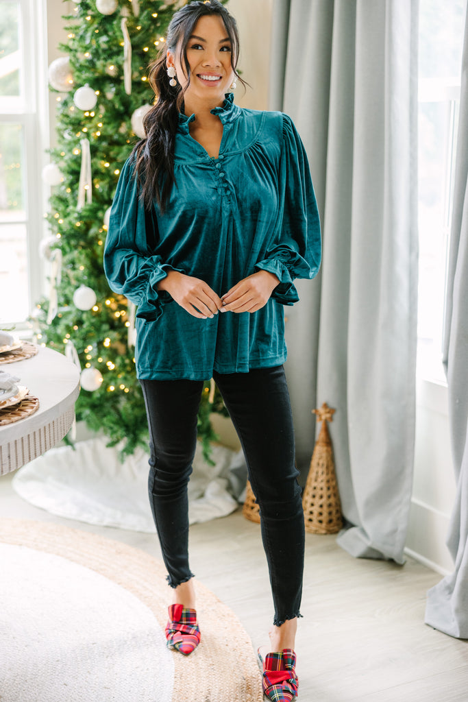 Vidin Blouse in Dark Emerald