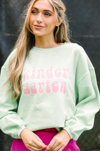 Kindergarten Teacher Melon Graphic Corded Sweatshirt