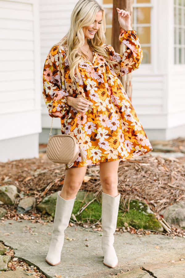 Show You Off Mocha Brown Floral Babydoll Dress Shop the Mint Show You Off Mocha Brown Floral Babydoll Dress Shop the Mint