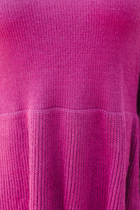Catch Yourself Plum Purple Bubble Sleeve Sweater Dress