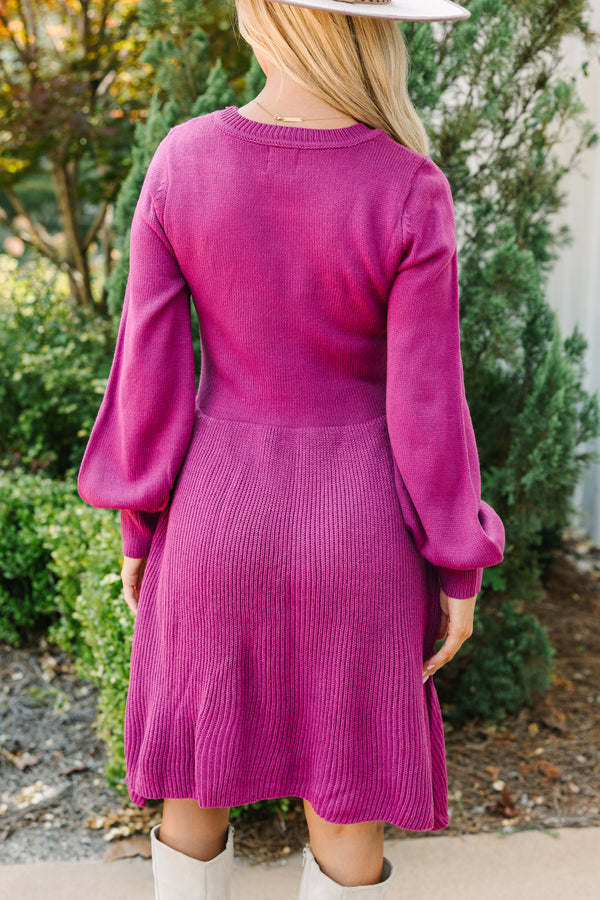 Catch Yourself Plum Purple Bubble Sleeve Sweater Dress, Large - The Mint Julep Boutique | Women's Boutique Clothing Catch Yourself Plum Purple Bubble Sleeve Sweater Dress, Large - The Mint Julep Boutique | Women's Boutique Clothing