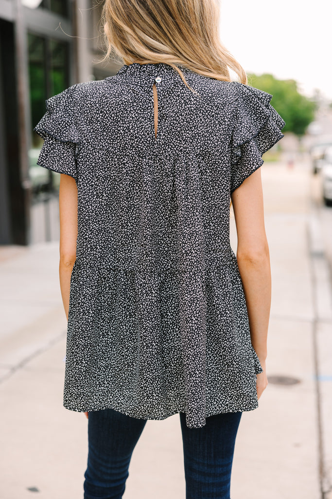 Join You Later Black Leopard Top – Shop the Mint