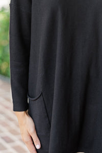 Loving My Life Black Pocket Tunic