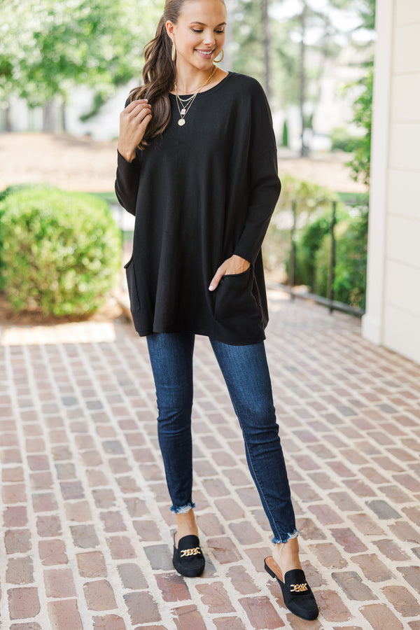 Loving My Life Black Pocket Tunic