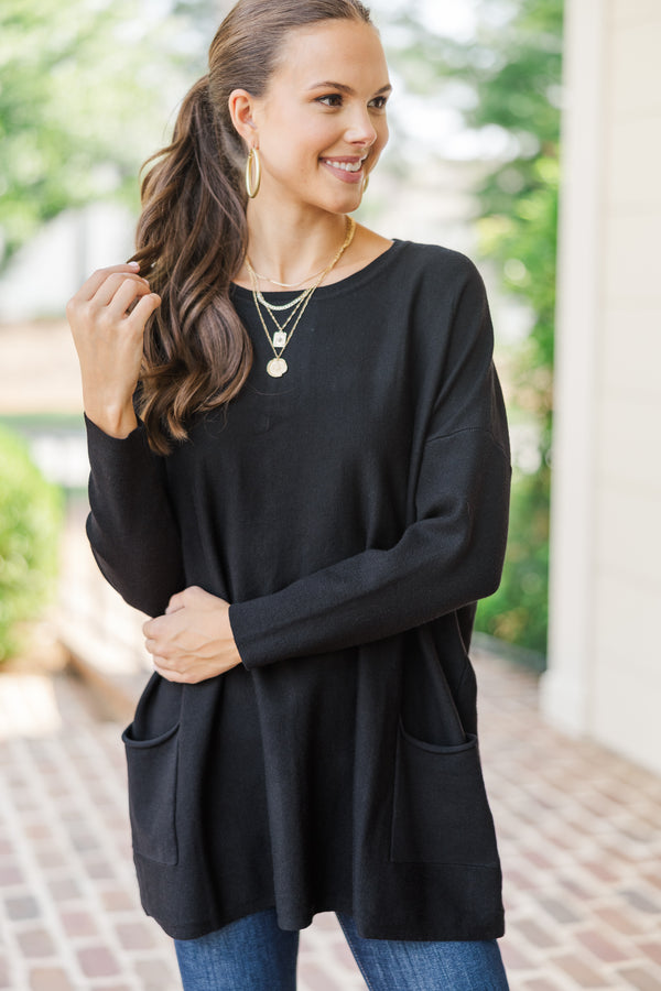 Loving My Life Black Pocket Tunic