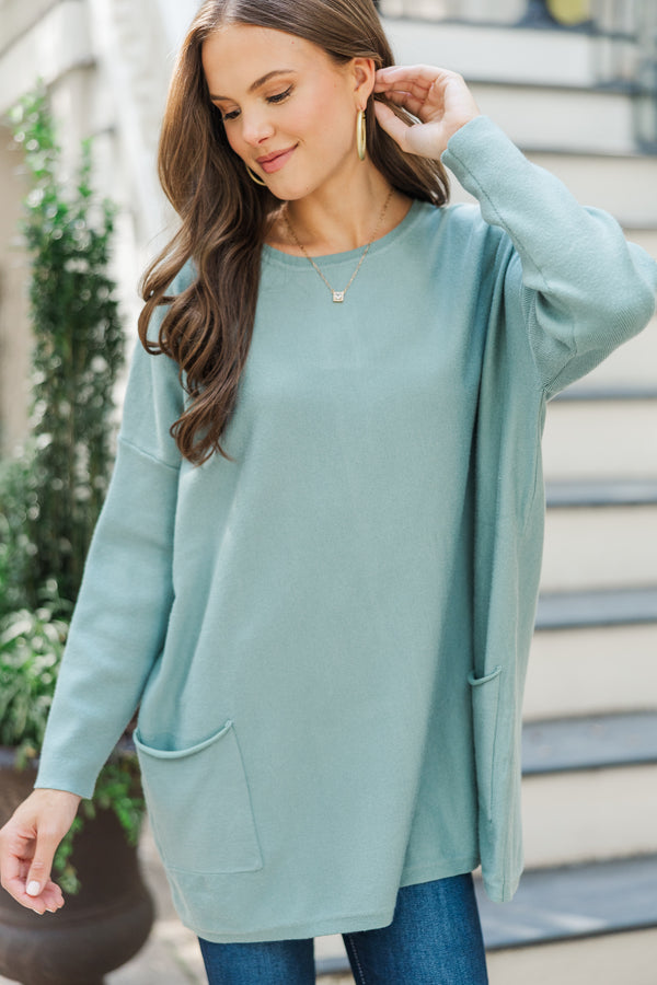 Loving My Life Olive Green Pocket Tunic