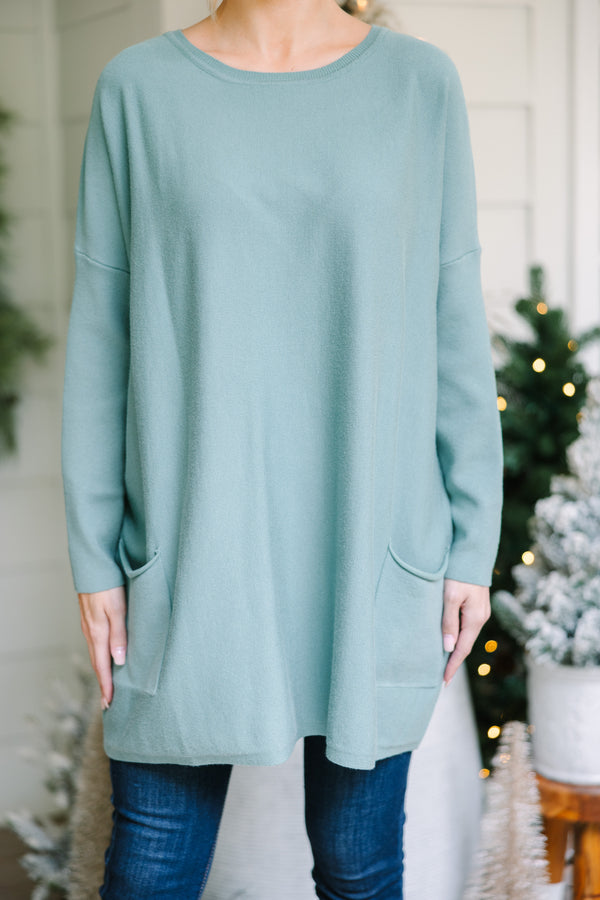 Loving My Life Olive Green Pocket Tunic