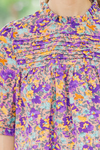 work wear blouses, floral blouses, purple blouses, shop the mint