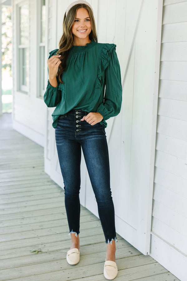 Now's The Time Olive Green Blouse Shop the Mint