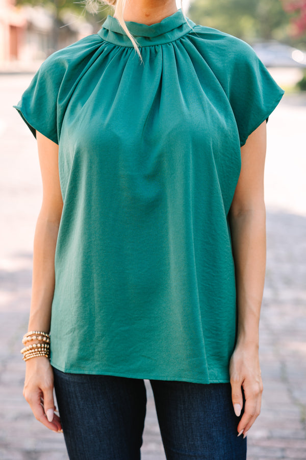 Take A Look Emerald Green Blouse