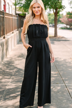 Black Pleated Jumpsuit