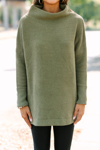 The Slouchy Chestnut Brown Mock Neck Tunic – Shop the Mint