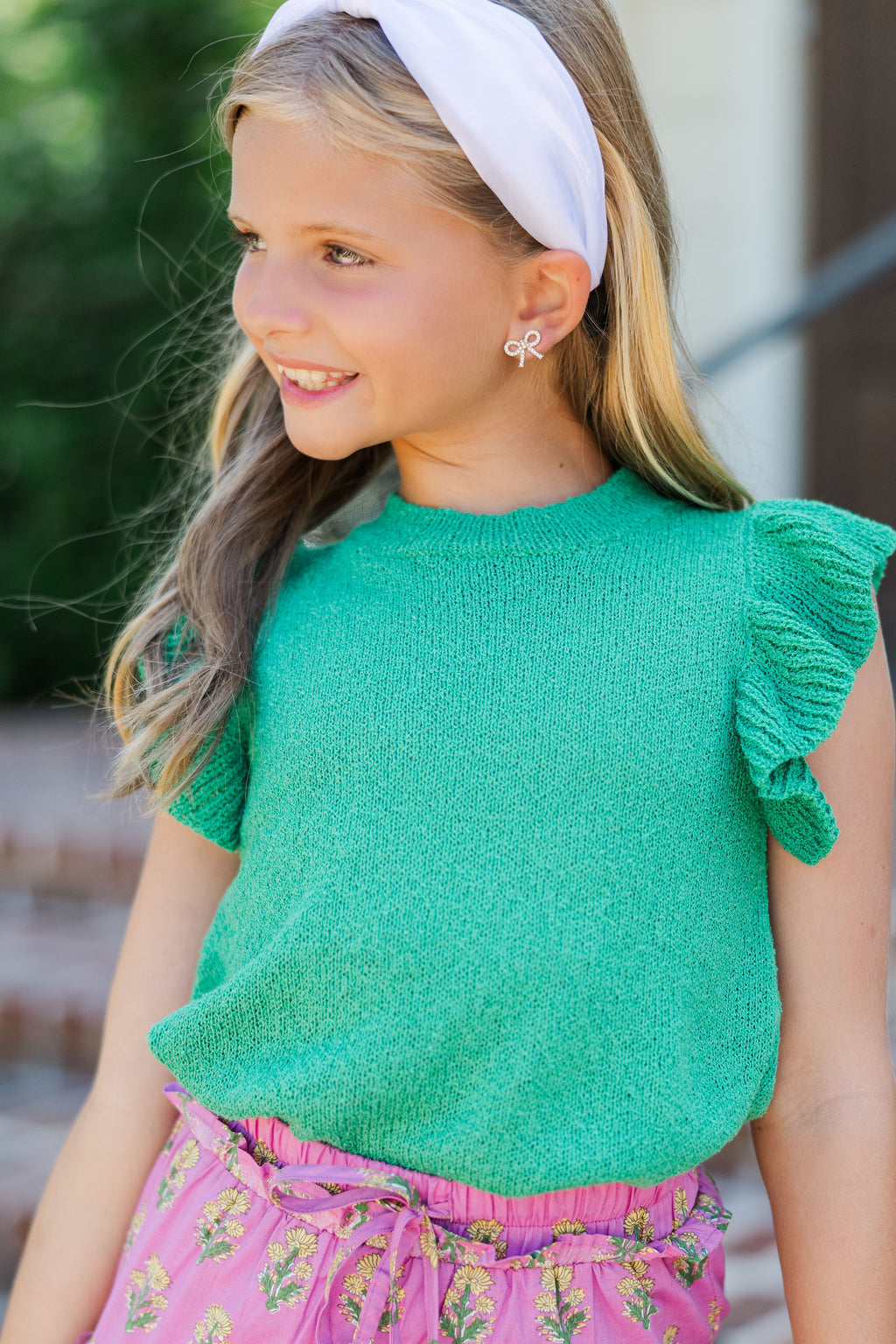 Girls: Certain Joy Emerald Green Knit Top – Shop the Mint