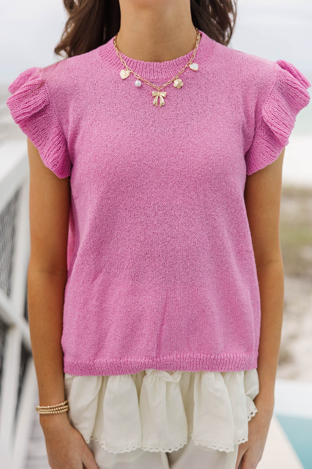 Girls: Certain Joy Candy Pink Knit Top – Shop the Mint