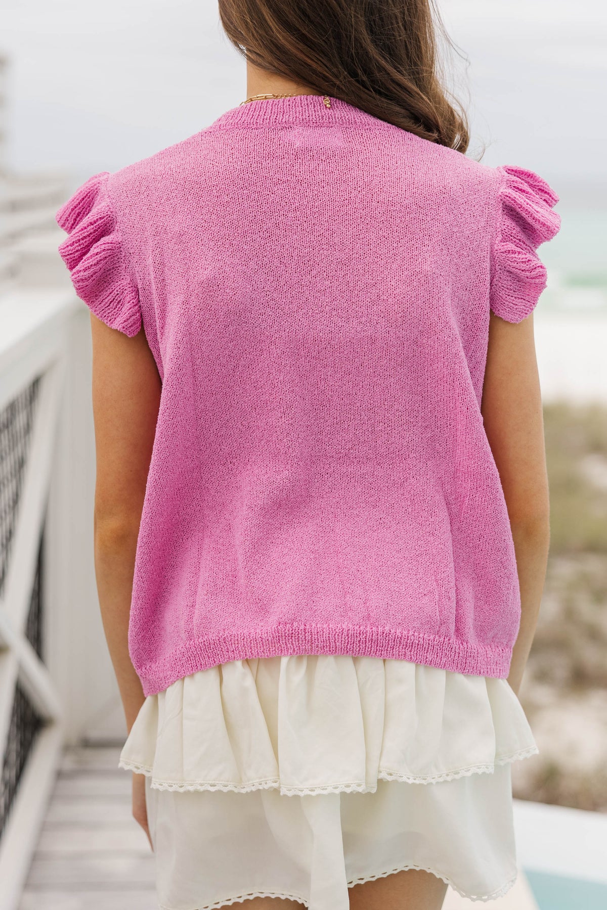 Girls: Certain Joy Candy Pink Knit Top – Shop the Mint