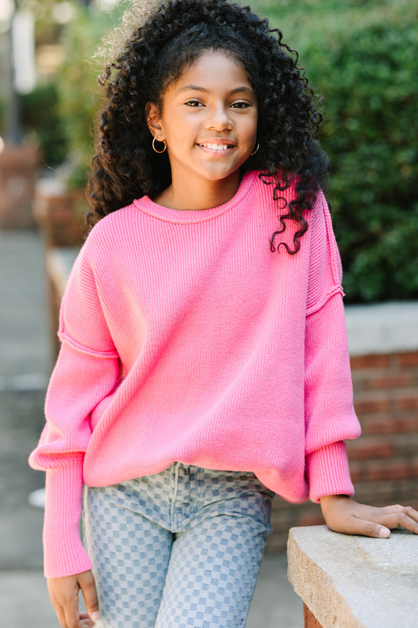 Girls Give You Joy Pink Sweater Shop the Mint