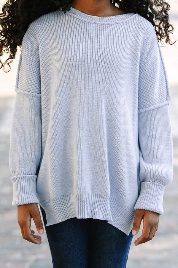 Girls: Give You Joy Light Blue Sweater