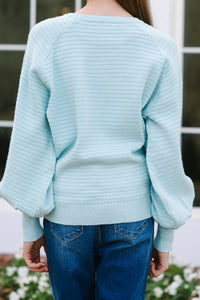 Girls: In The Works Mint Green Sweater