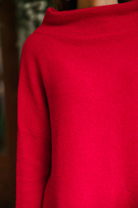 L/S Mock Neck Tunic Sweater - Red Sky Clothing and Footwear