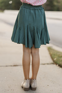 Girls: Look Your Way Olive Green Ruffled Skort