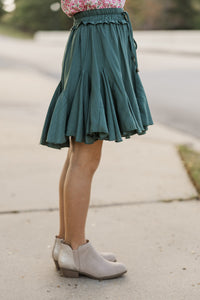 Girls: Look Your Way Olive Green Ruffled Skort