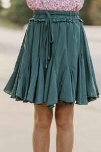 Girls: Look Your Way Olive Green Ruffled Skort