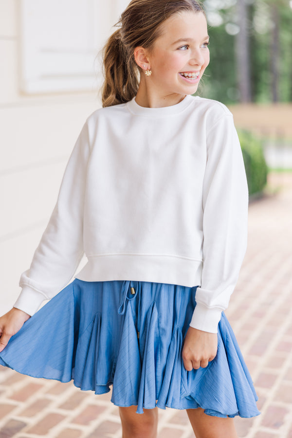 Girls: Look Your Way Denim Blue Ruffled Skort