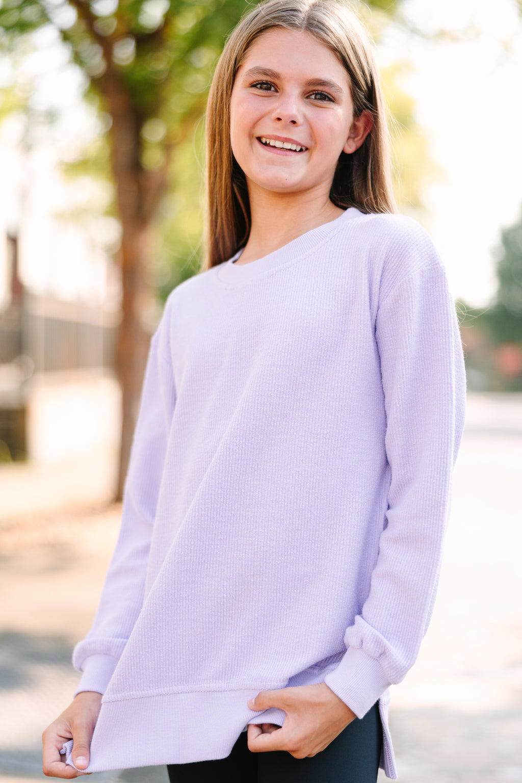 Light purple best sale crew neck sweater