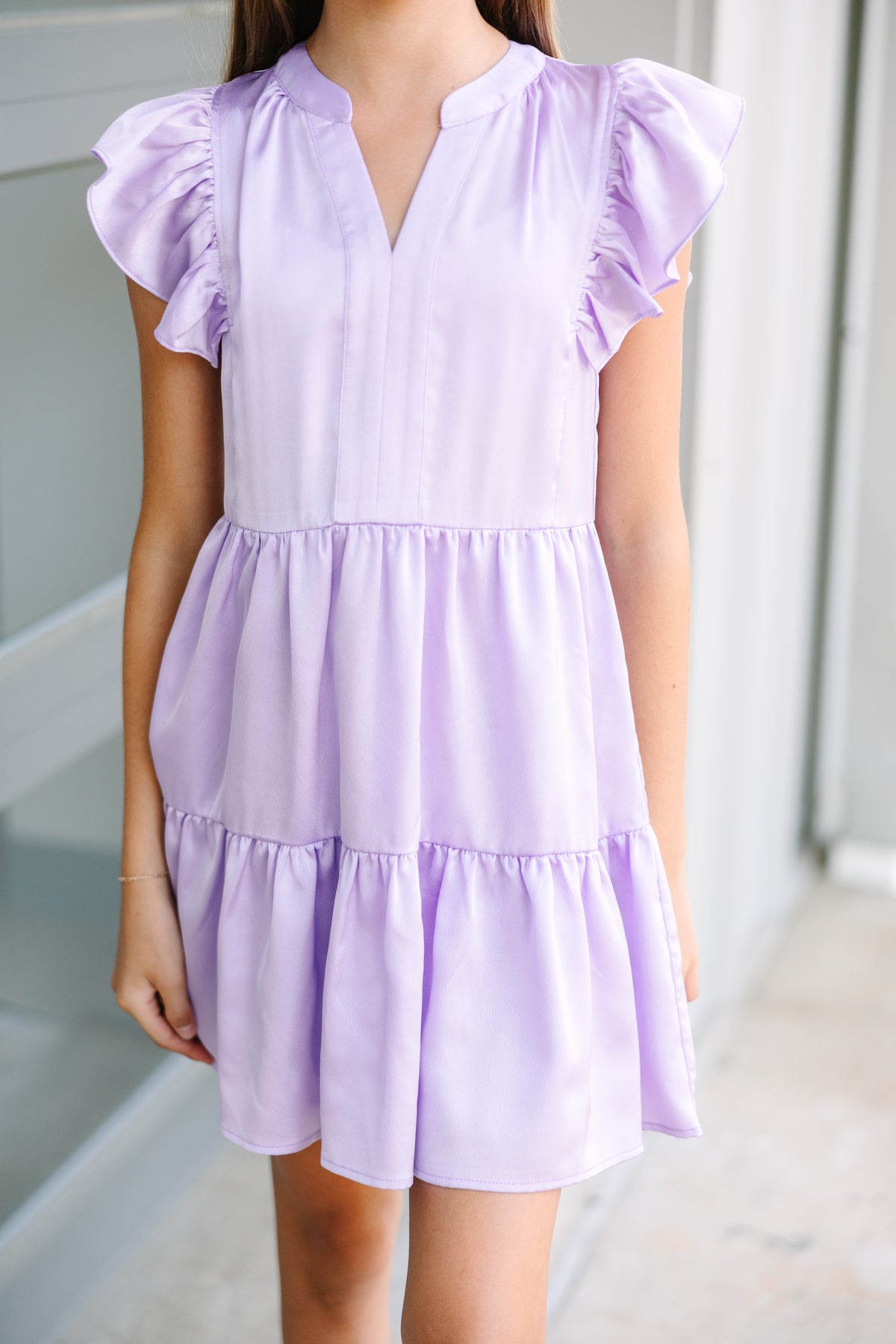 Girls At This Time Lavender Purple Babydoll Dress Shop the Mint