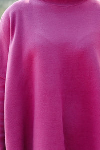 Going With You Magenta Purple Mock Neck Sweater