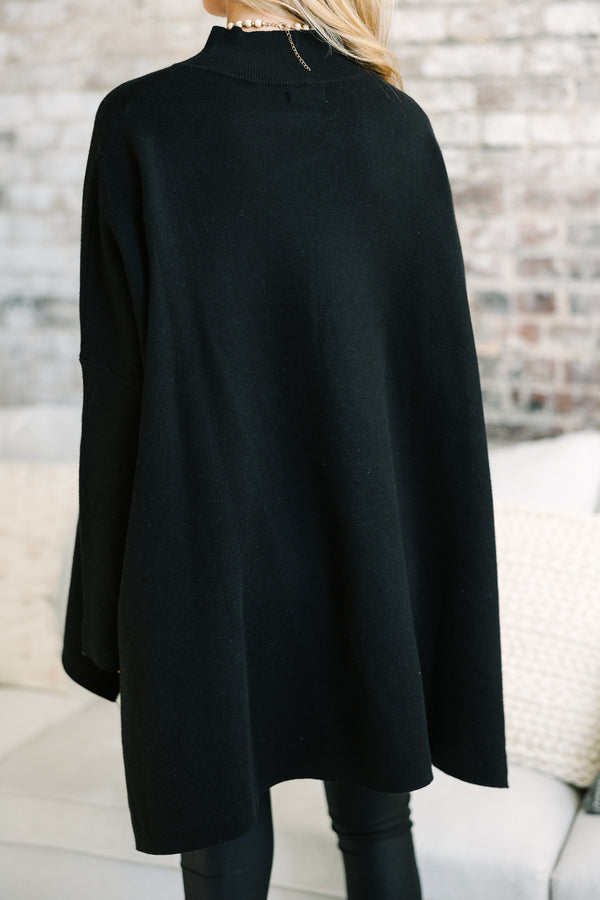 Going With You Black Mock Neck Sweater