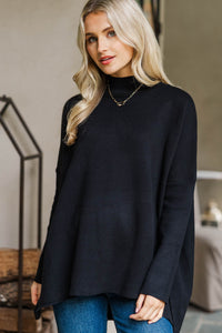 Going With You Black Mock Neck Sweater