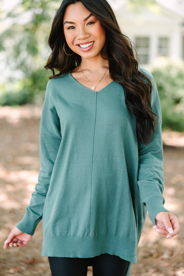 Get To Know You Sage Green Tunic