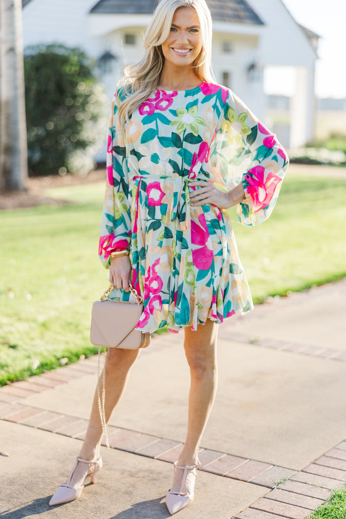 Stay Close Sage Green Floral Dress – Shop the Mint