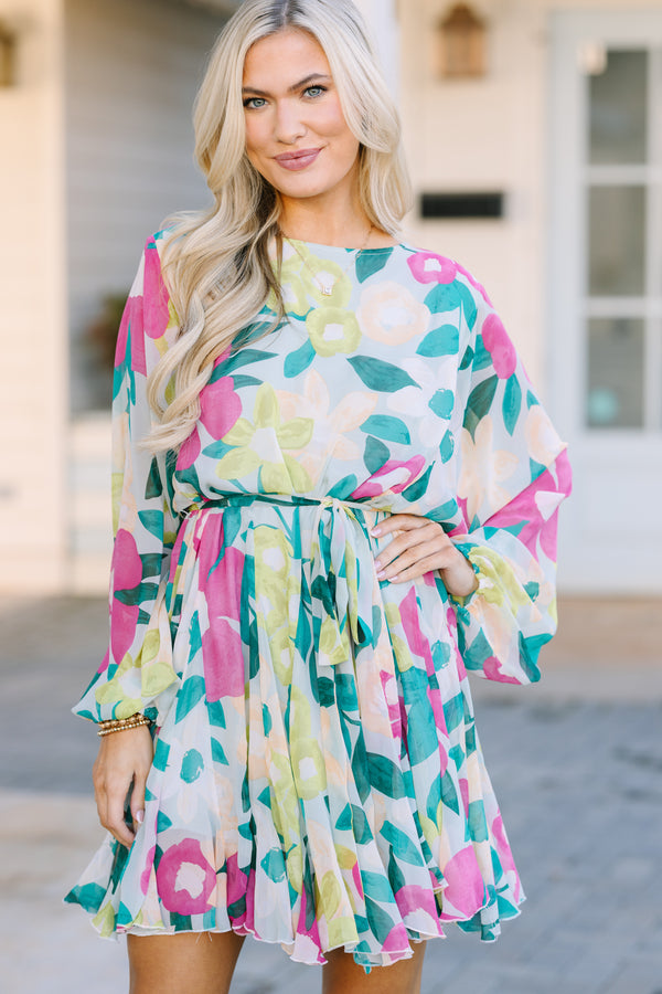 Stay Close Sage Green Floral Dress – Shop the Mint