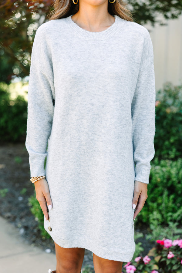 Just Think It Through Gray Tunic Sweater Dress – Shop the Mint