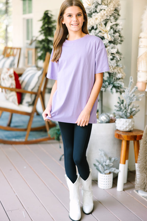 Girls: Lavender Purple Graphic Tee